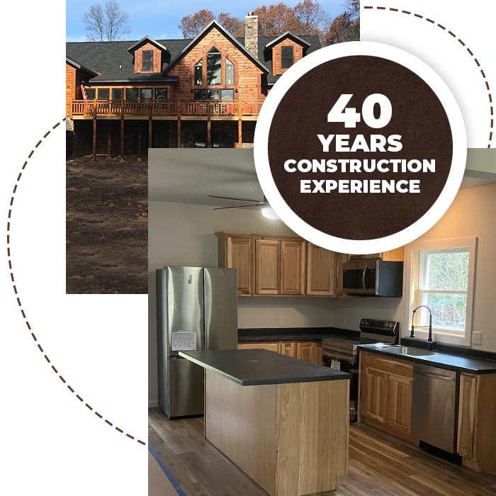 Redemption Construction general contractor in all things in home building and renovations has over 40 years experience in log home and kitchen remodeling