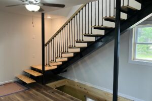 Redemption Construction general contractor in all things in home building and renovations has over 40 years experience in custom built floating steel and wood staircases