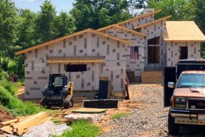 New home being framed, built and weather wrapped by Redemption Construction general contractor in Wisconsin Rapids